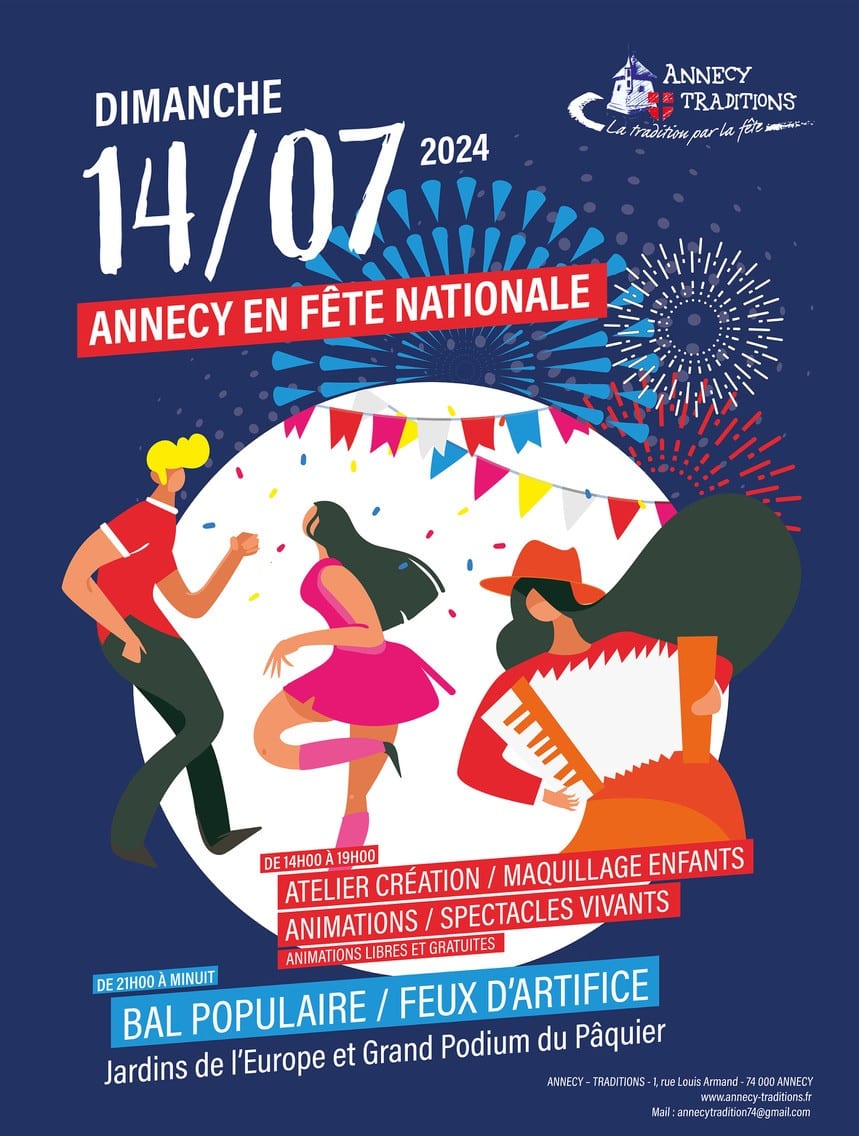 Fête nationale 2024 Annecy programme et feu