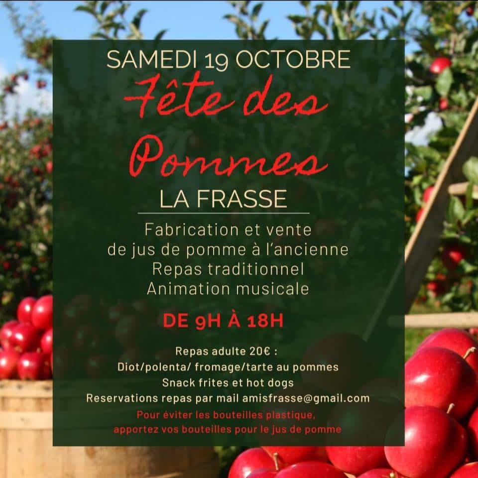 affiche fête des pommes arâches-la-frasse