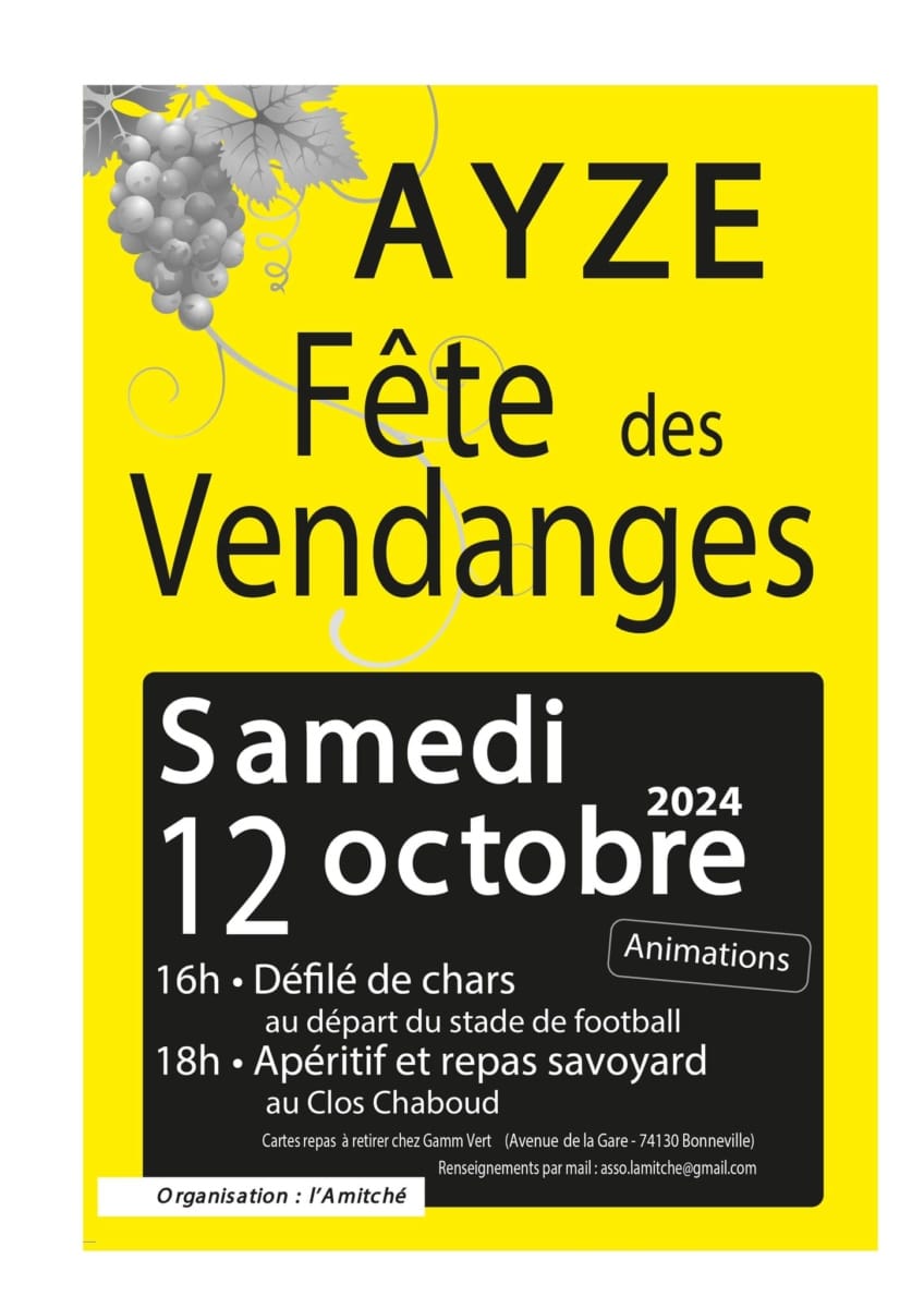 affiche fete des vendanges ayse