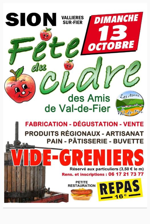 affiche fête du cidre vallières