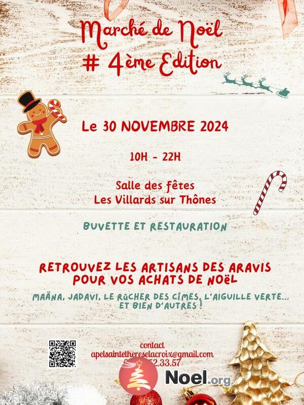 Les Villards-sur-Thônes marché de Noël 2024 date programme