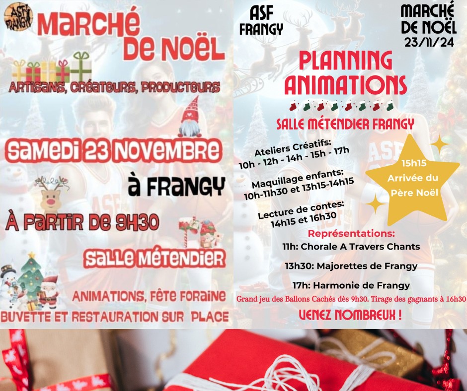 marché de noël 2024 frangy programme adresse