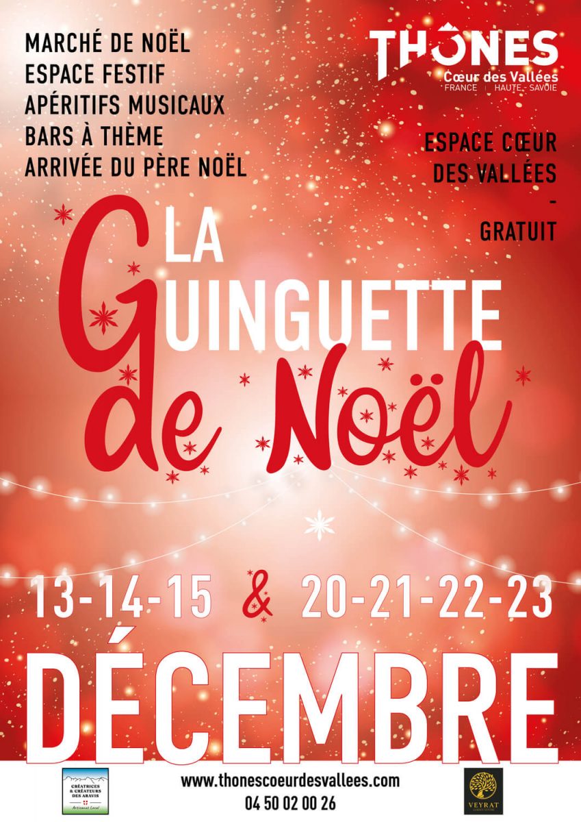 Marché guinguette de Noël Thônes 2024 programme date