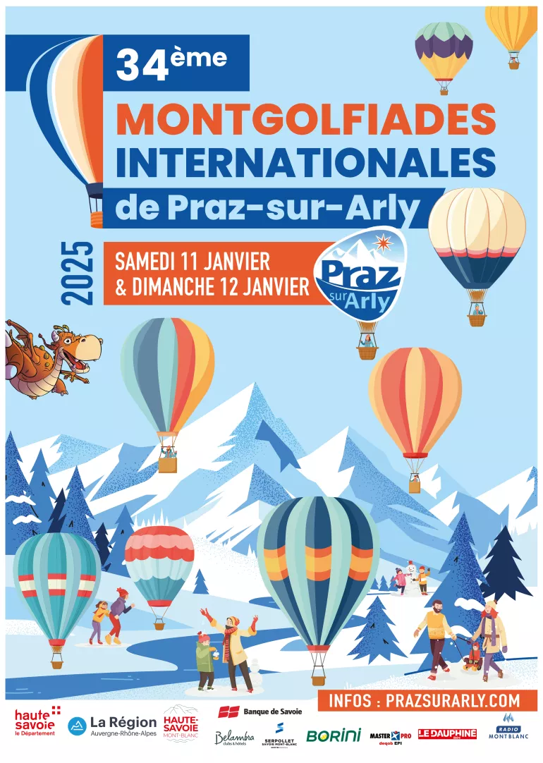 Les Montgolfiades Internationales Praz-sur-Arly affiche 2025