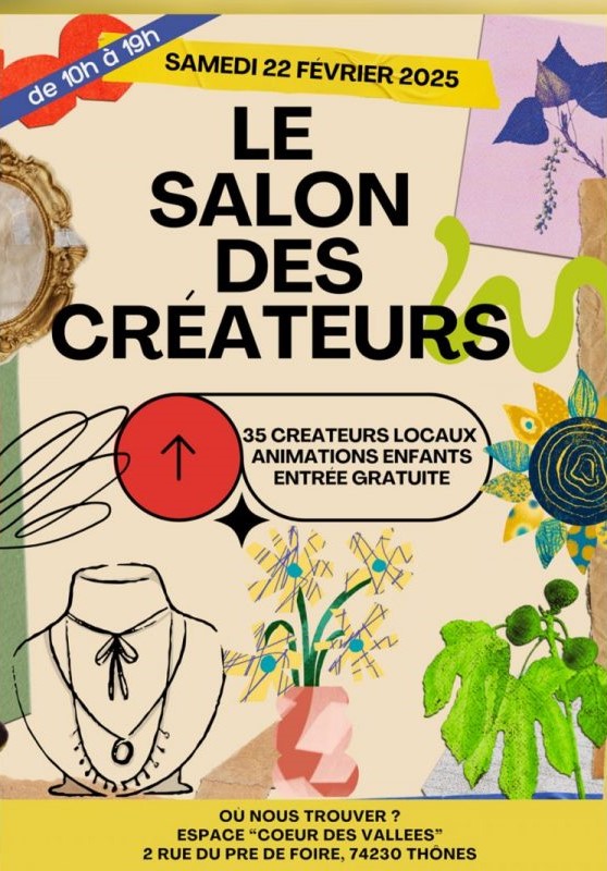 Affiche Salon des Créateurs Thônes février 2025